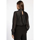 Quinty - Zigzag T-shirt - Zwart - PES