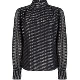 Quinty - Zigzag T-shirt - Zwart - PES