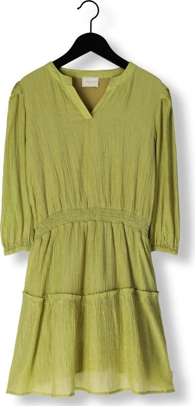 AI&KO Groene Jurk - V-hals en Driekwartmouwen