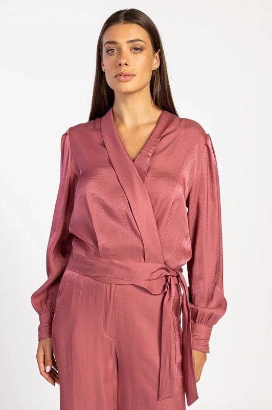 Aaiko Top Lange Mouw - DONNA VIS 355 - Kleur: Roze