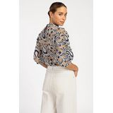 VANESSE Broek - CREAM - Hoge Taille - Wide-Leg Fit