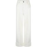 VANESSE Broek - CREAM - Hoge Taille - Wide-Leg Fit