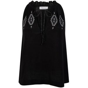 Aaiko - Isadee CO 514 - Mouwloze Top - Zwart