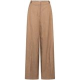 Nore - Broek - Bison Brown - Wijde Pijpen - Hoge Taille