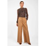 Nore - Broek - Bison Brown - Wijde Pijpen - Hoge Taille