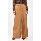 Nore - Broek - Bison Brown - Wijde Pijpen - Hoge Taille