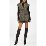 Aaiko - IVANNA - Blazer - Grijs - Mouwloos - Met Pailletten