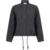 Aaiko - LORENA PES 567 - Jasje - Donker Grijs - Leren Jassen