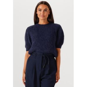 Aaiko Dames trui blauw (Maat: S) - Effen - Halslijn: Ronde hals,