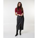 Aaiko - ELODIE - Imitatieleren Rok - Zwart