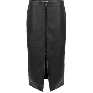 Aaiko - ELODIE - Imitatieleren Rok - Zwart