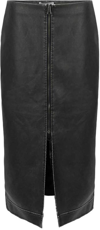 Aaiko - ELODIE - Imitatieleren Rok - Zwart