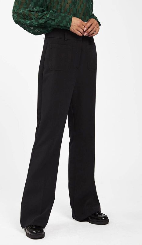 Aaiko - PHILIPPA - Flared High Waist Pantalon - Zwart