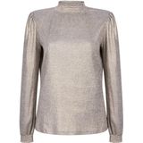 Tory - Top - Goud - Hoge Ruffled Hals - Lange Mouwen