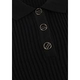 Flores - Antra Grey - Sweater - Aansluitend - Zachte Geribde Stof