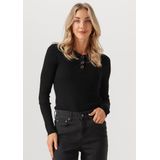 Flores - Antra Grey - Sweater - Aansluitende Pasvorm - Zachte Geribde Stof