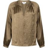 Aaiko - Alanza Vis 521 - Top - Donker Groen - Lange Mouw