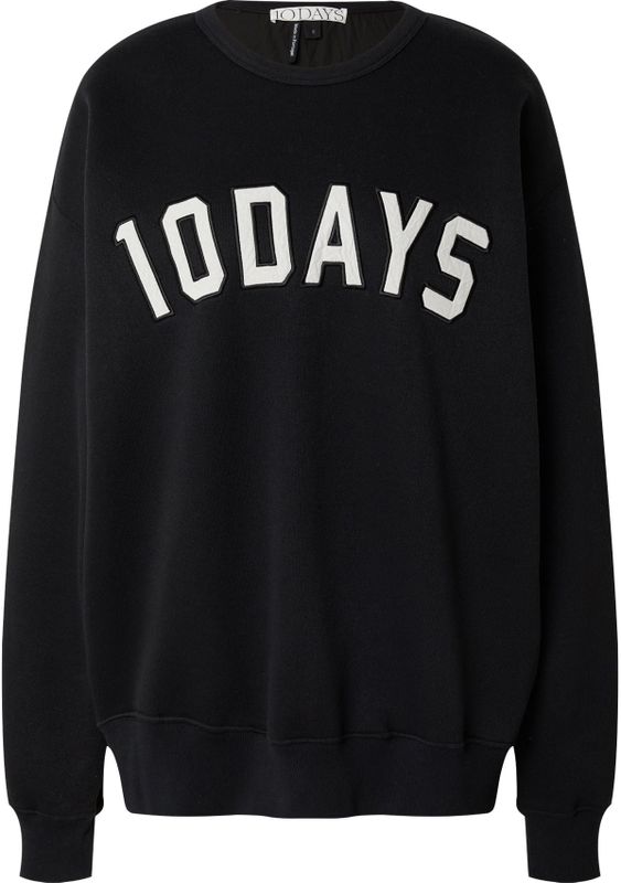 10Days, Dames, Sweatshirts & Hoodies, Zwart, Maat: 2XS Katoen,