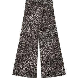 10Days - Broek - Beige Gemêleerd - Wide Leg - Dierenprint