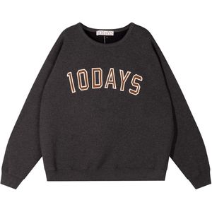 10Days - Sweatshirt - Roestbruin - Donkergrijs - Wit