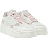 VIA VAI Isa Josie Sneakers - Wit - Leer en Suède - Lichtgewicht Plateauzool