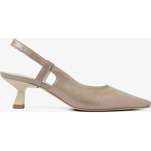 VIA VAI Suzy Aliya Pumps - Metallic - Leer - Kitten Heel - Spitse Neus