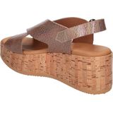 VIA VAI Sissel Raise Sandalen - Metallic - Leren - Gespsluiting