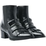 VIA VAI - Rose Hannah - Enkellaarsjes - Lak - Subtiel Blokhakje - Spitse Neus