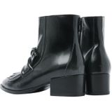 VIA VAI - Rose Hannah - Enkellaarsjes - Lak - Subtiel Blokhakje - Spitse Neus