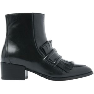 VIA VAI - Rose Hannah - Enkellaarsjes - Lak - Subtiel Blokhakje - Spitse Neus