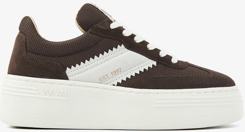 VIA VAI - Isa Lou - Sneakers - Bruin - Lichtgewicht Platformzool