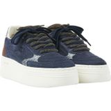 VIA VAI - Isa Josie - Sneakers - Blauw - Lichtgewicht Plateauzool