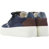 VIA VAI - Isa Josie - Sneakers - Blauw - Lichtgewicht Plateauzool