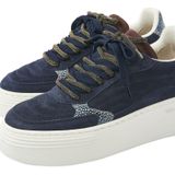 VIA VAI - Isa Josie - Sneakers - Blauw - Lichtgewicht Plateauzool