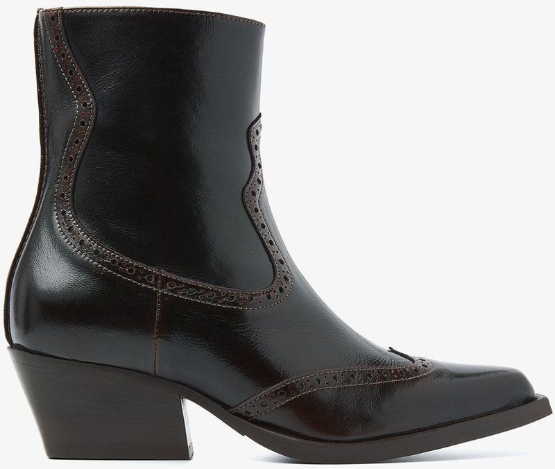 VIA VAI - Do Aiden - Bruin - Enkellaarsjes - Lakleer