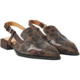 VIA VAI - Jazz Vaienna - Slingbacks - Luipaardprint - Zilverkleurige Gespsluiting