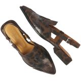 VIA VAI - Jazz Vaienna - Slingbacks - Luipaardprint - Zilverkleurige Gespsluiting