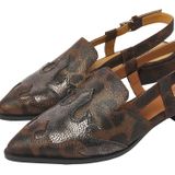 VIA VAI - Jazz Vaienna - Slingbacks - Luipaardprint - Zilverkleurige Gespsluiting