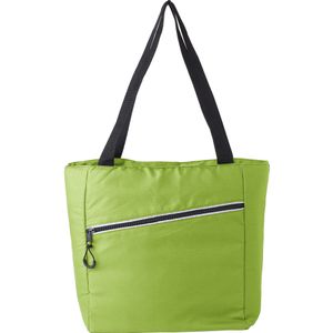 Grote koeltas draagtas/schoudertas lime groen 30 x 43 x 16 cm 20 liter - Koeltassen