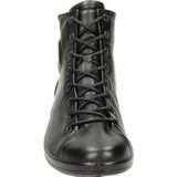 Ecco Soft 2.0 Leren Veterboots Zwart