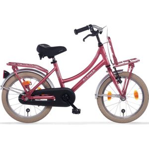 Alpina Cargo fiets - 18 inch - Berry Red Matt - Transportfiets - Kinderfiets met rekje - Rood