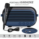 New Rixing NR-3000M Bluetooth 5.0 Portable Karaoke Wireless Bluetooth Speaker with Microphone & Shoulder Strap(Green)