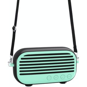 New Rixing NR-3000M Bluetooth 5.0 Portable Karaoke Wireless Bluetooth Speaker with Microphone & Shoulder Strap(Green)