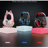 GS-1000 USB + 3.5mm RGB Wired Computer Mobile Gaming Headset  kabellengte: 2m (zwart + blauw)