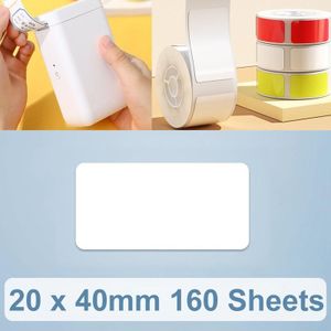 20 x 40mm 160 Sheets Thermal Printing Label Paper Stickers For NiiMbot D101 / D11(White)