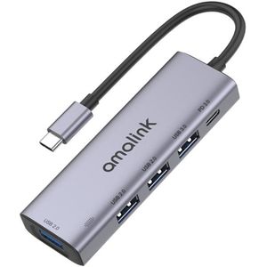 Amalink 95119D Type-C / USB-C / 4 poorten USB + PD 3.0 Multifunctioneel Hub Docking Station