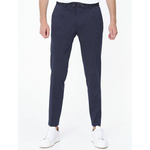 Blue Industry pantalon mix&match donkerblauw effen wol slim fit gemeleerd