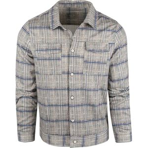Blue Industry Overshirt Ruit Beige - Maat L - Heren - Outdoor