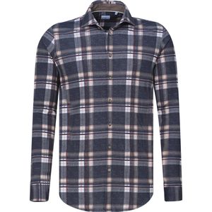 Blue Industry - Casual Overhemd - Bruin Geruit - Katoen