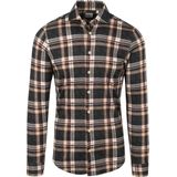 Blue Industry - Casual Overhemd - Bruin Geruit - Katoen